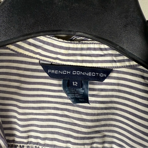 French Connection Gray and White Button Down Shirt - Picture 7 of 9